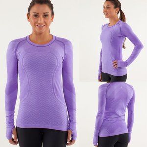 Lululemon Women's Run: Swiftly Tech Long Sleeve Top Shirt Size 8 Power Purple